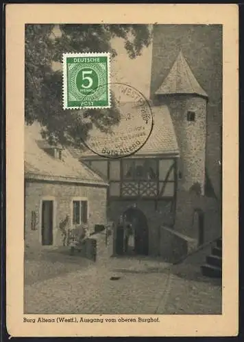 AK Altena /Westf., Burg Altena, Ausgang vom oberen Burghof