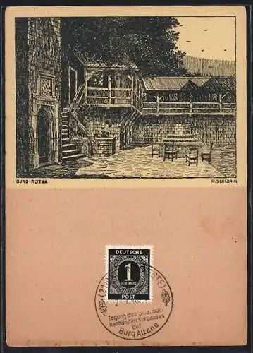 Künstler-AK Altena, Burg Altena