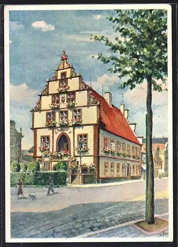 Künstler-AK Bad Salzuflen, Rathaus
