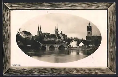 AK Merseburg, Ortsansicht mit Kirchen
