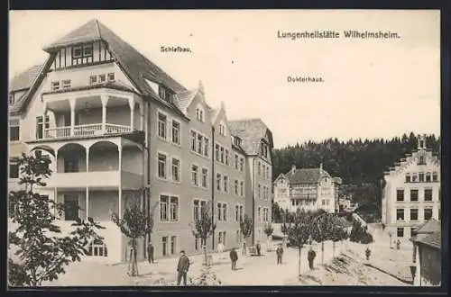 AK Wilhelmsheim, Doktorhaus, Schalfbau, Lungenheilstätte