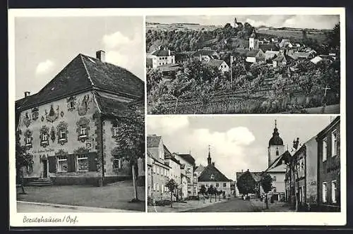 AK Beratzhausen /Opf., Ortsansicht, Strassenpartie, Konditorei u. Kaffee Alfred Seidl vorm. Hans Brock