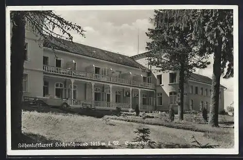 AK Höchenschwand, Sonnenhof mit Cabriolet