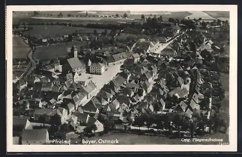 AK Pfreimd /Bay., Ortsansicht vom Flugzeug aus