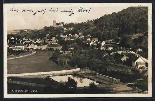 AK Altmannstein /Opf., Ortsansicht aus der Vogelschau