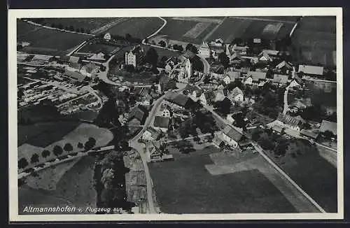 AK Altmannshofen, Totalansicht vom Flugzeug aus