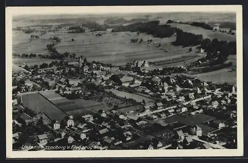AK Unter-Peissenberg, Ortsansicht vom Flugzeug aus