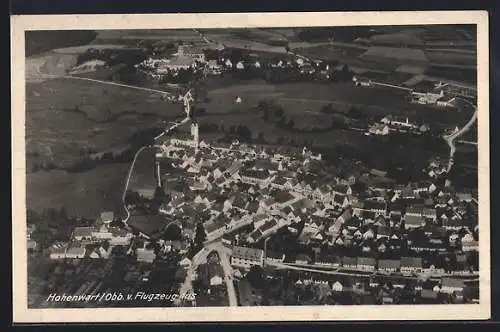 AK Hohenwart /Obb., Ortsansicht mit Kirche vom Flugzeug aus