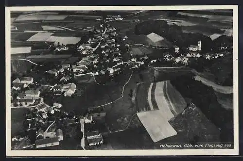 AK Hohenwart /Obb., Totalansicht vom Flugzeug aus