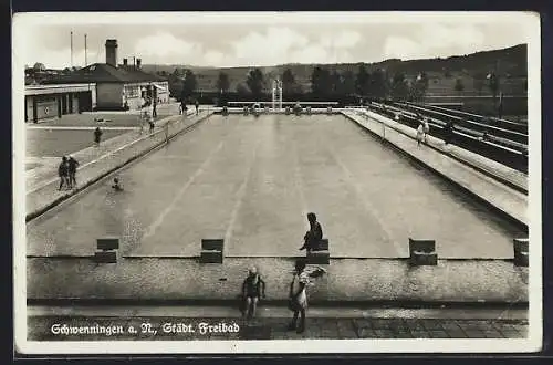AK Schwenningen a. N., Städt. Freibad