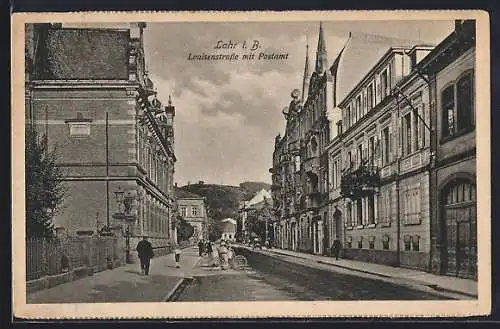 AK Lahr i. B., Louisenstrasse mit Postamt