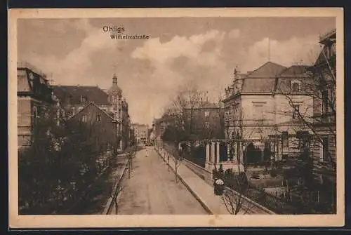 AK Ohligs, Partie in der Wilhelmstrasse