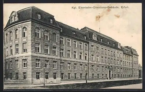 AK Erfurt, Königliches Eisenbahn-Direktions-Gebäude