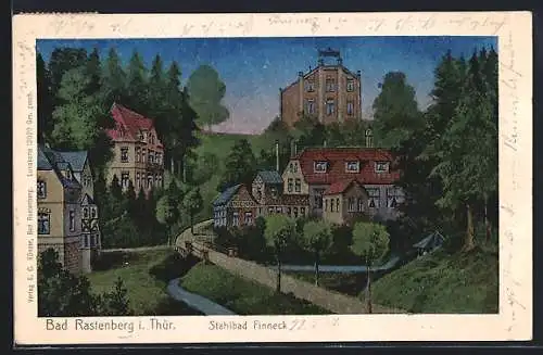 Luna-AK Bad Rastenberg i. Thür., Stahlbad Finneck