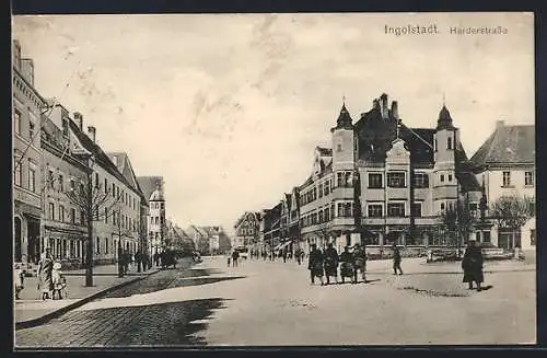 AK Ingolstadt, Harderstrasse mit Geschäften