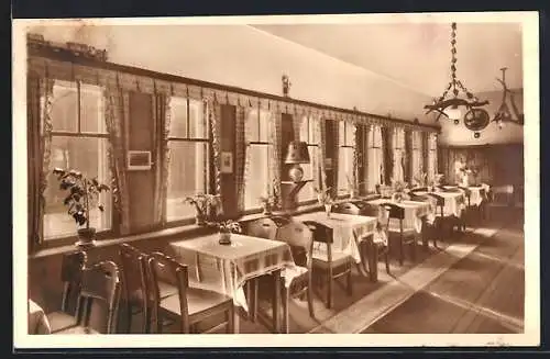 AK Bad Liebenstein, Waldgaststätte u. Fremdenheim Schützenhaus, Innenansicht