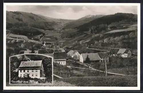 AK Endenburg, Gasthof zum Pflug, Ortspanorama