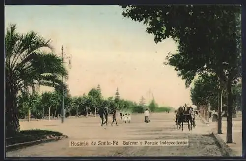 AK Rosario de Santa-Fé, Bulevar y Parque Independencia