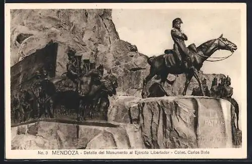 AK Mendoza, Detalle del Monumento al Ejercito Libertador