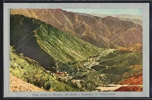 AK Villavicencio, Vista desde el Mirador, del Hotel y Caracoles