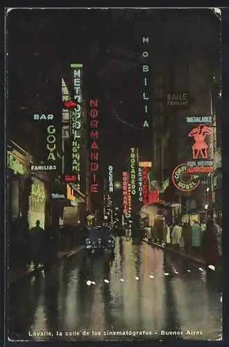 AK Buenos Aires, Lavalle, la calle de los cinematógrafos