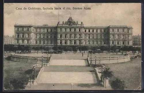 AK Buenos Aires, Casa de Gobierno, fachada hacia el rio