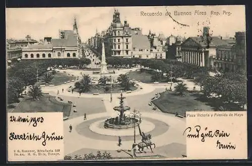 AK Buenos Aires, Avenida y Plaza de Mayo