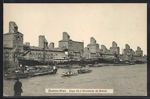 AK Buenos Aires, Dique No. 2, Elevadores de Granos, Kornspeicher am Hafen