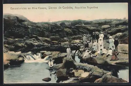 AK Mina Clavero /Sierras De Cordoba, Excursionistas