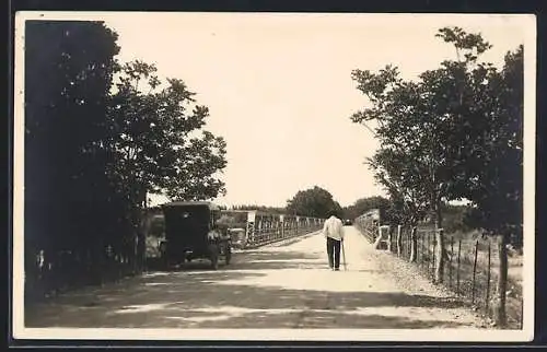 AK San Rafael, Entrada al puente sobre el Rio Diamante