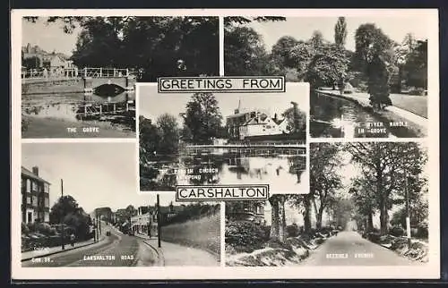 AK Carlshalton, The Grove, The River Wandle, Beeches Avenue