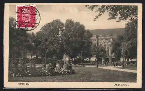 AK Berlin, Dönhoffplatz mit Grünanlage