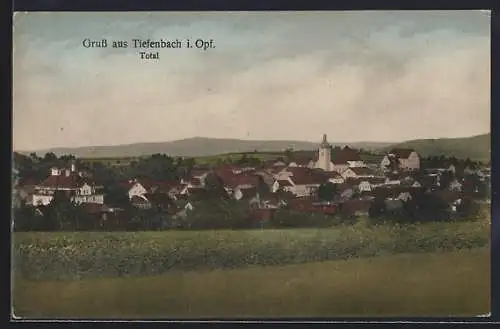 AK Tiefenbach i. Opf., Blick auf den Ort