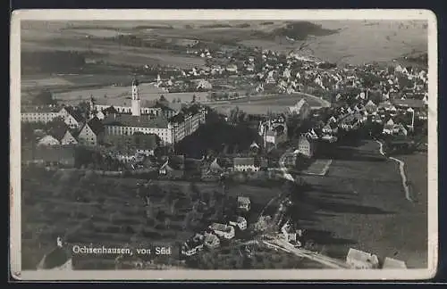 AK Ochsenhausen, Ortsansicht von Süd