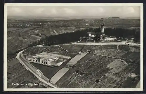 AK Heilbronn a. N., Fliegeraufnahme vom Wartberg