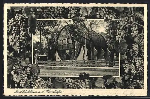 AK Bad Dürkheim a.d. Weinstrasse, Das grösste Fass der Welt  Liter fassend