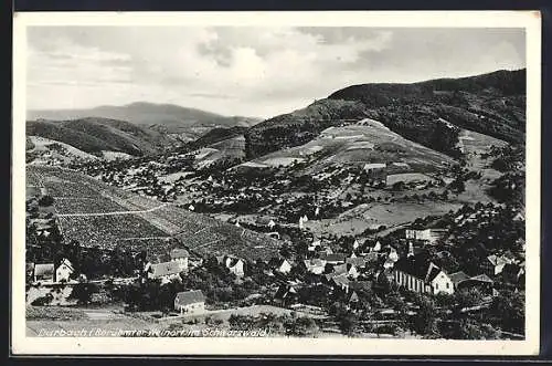 AK Durbach, Blick auf Ort und Berglandschaft