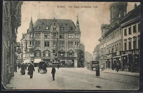 AK Erfurt, Westlicher Teil der Strasse Anger