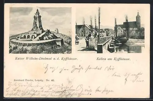 AK Kelbra, Kaiser Wilhelm Denkmal a. d. Kyffhäuser