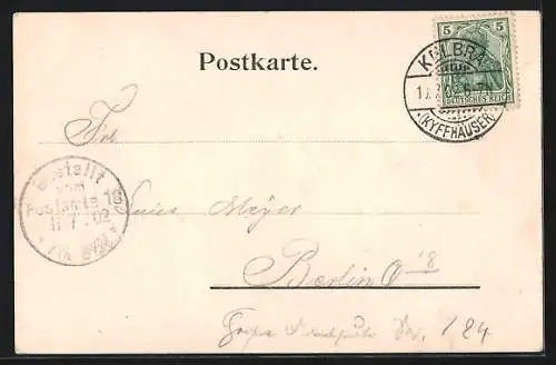 AK Kelbra, Kaiser Wilhelm Denkmal a. d. Kyffhäuser