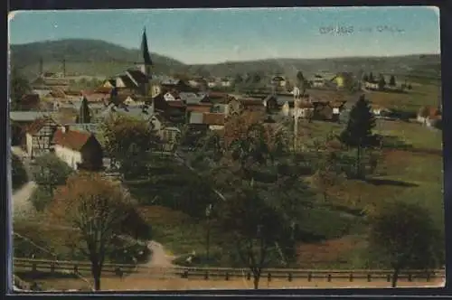 AK Call, Ortsansicht mit Kirche