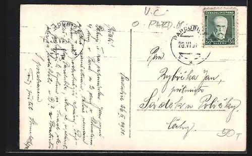 AK Pardubice, Výstava, Ausstellungsgebäude bei Nacht