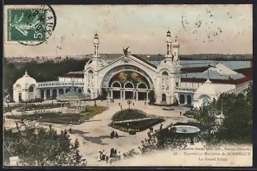 AK Bordeaux, Exposition Maritime, Le Grand Palais
