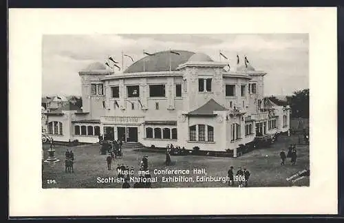 AK Edinburgh, Scottish National Exhibition 1908, Music and Conference Hall