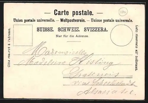 Lithographie Basel, Gewerbe-Ausstellung 1901, Ausstellungsgelände