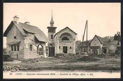 AK Lyon, Exposition Internationale 1914, Ensemble du Village Alpin