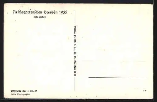 AK Dresden, Reichsgartenschau 1936, Irisgarten
