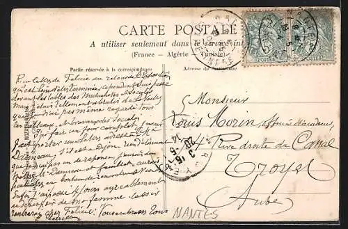 AK Nantes, Exposition 1904, Les Jardins et le Palais Central