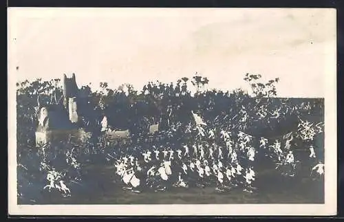 AK Wien, Zinnsoldaten-Ausstellung 1915, Kunersdorf, Detail a. d. Schlachtdarstellung 1759