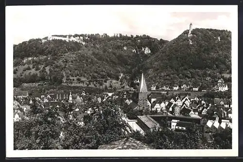 AK Geislingen /Steige, Ruine Helfenstein und Ödenturm